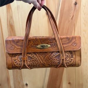 Vintage Naitan Leather Shoulder Bag Western Flare.